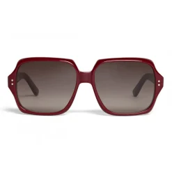 Céline - Oversized Sunglasses in Acetate - Milky Burgundy - Sunglasses - Céline Eyewear - Avvenice