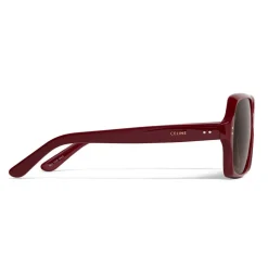 Céline - Oversized Sunglasses in Acetate - Milky Burgundy - Sunglasses - Céline Eyewear - Avvenice