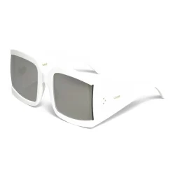 Céline - Oversized Sunglasses in Acetate - White - Sunglasses - Céline Eyewear - Avvenice