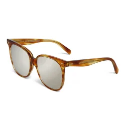Céline - Oversized Sunglasses in Acetate - Striped Havana - Sunglasses - Céline Eyewear - Avvenice