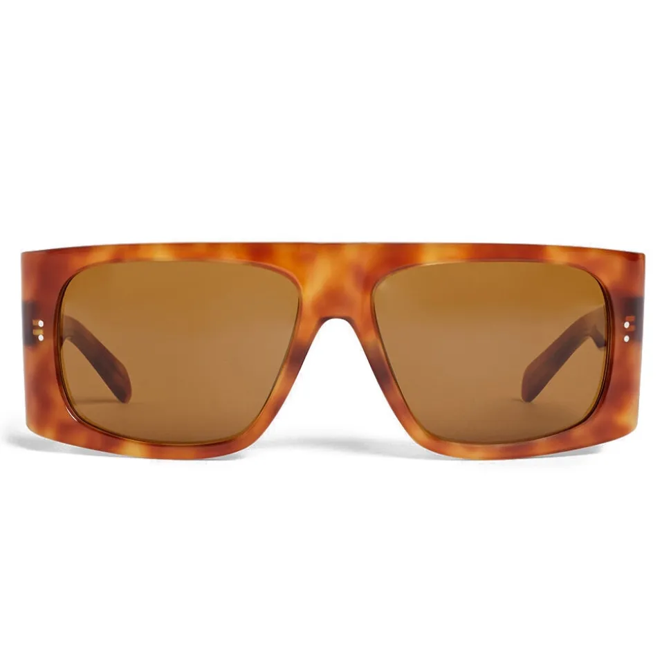 Céline - Rectangular Sunglasses in Acetate - Light Havana - Sunglasses - Céline Eyewear - Avvenice