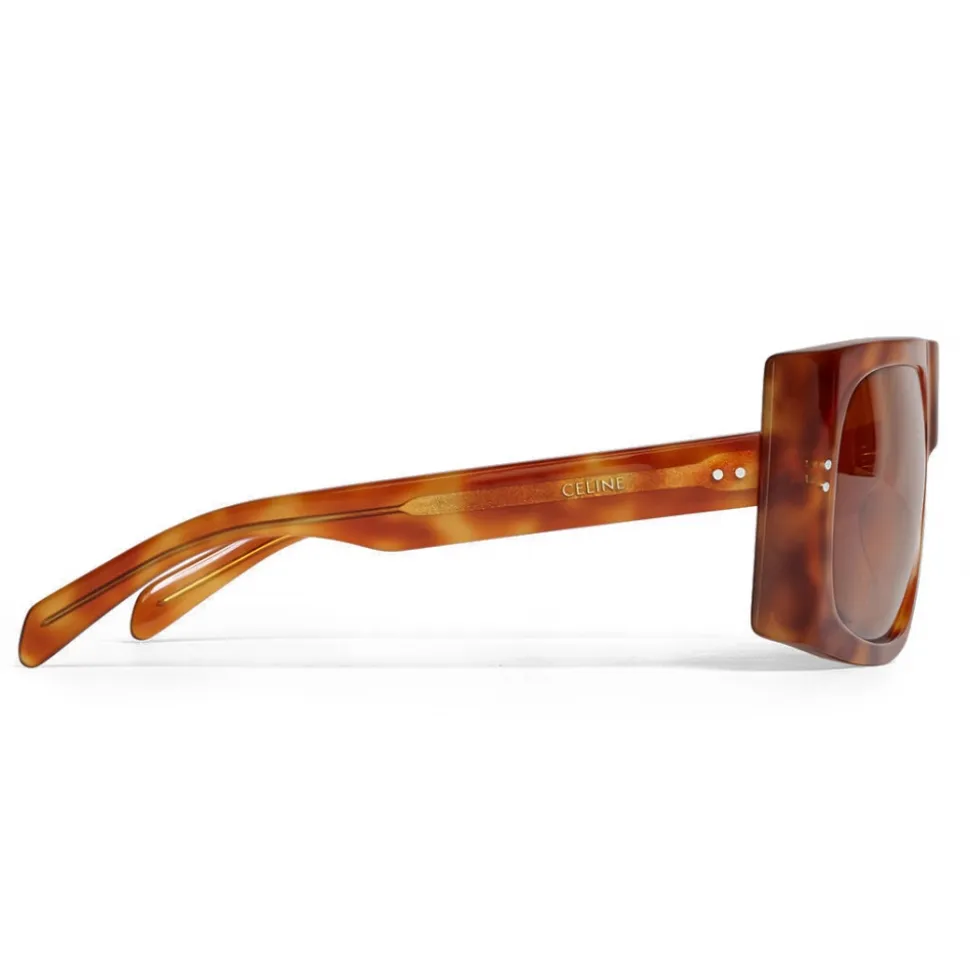 Céline - Rectangular Sunglasses in Acetate - Light Havana - Sunglasses - Céline Eyewear - Avvenice