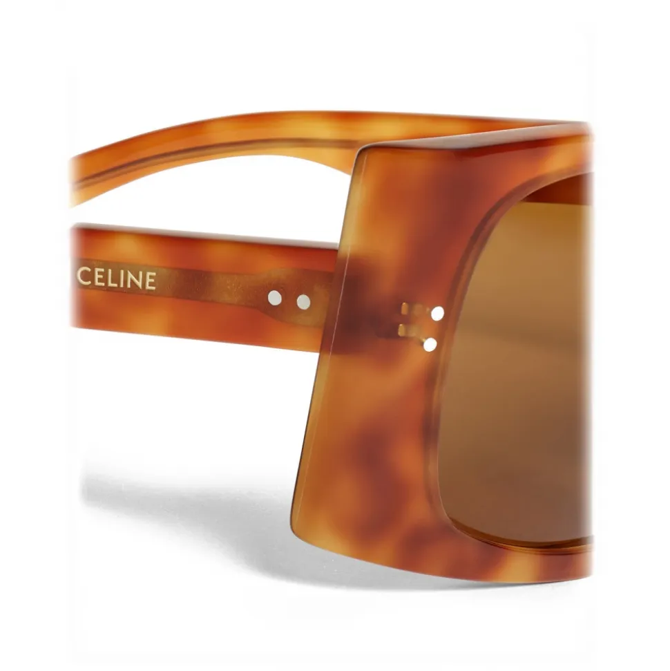 Céline - Rectangular Sunglasses in Acetate - Light Havana - Sunglasses - Céline Eyewear - Avvenice