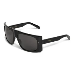 Céline - Rectangular Sunglasses in Acetate - Black - Sunglasses - Céline Eyewear - Avvenice