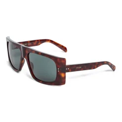 Céline - Rectangular Sunglasses in Acetate - Red Havana - Sunglasses - Céline Eyewear - Avvenice