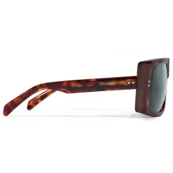 Céline - Rectangular Sunglasses in Acetate - Red Havana - Sunglasses - Céline Eyewear - Avvenice