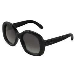 Céline - Round S163 Sunglasses in Acetate - Black - Sunglasses - Céline Eyewear - Avvenice