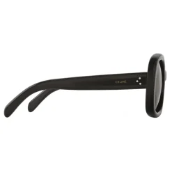 Céline - Round S163 Sunglasses in Acetate - Black - Sunglasses - Céline Eyewear - Avvenice
