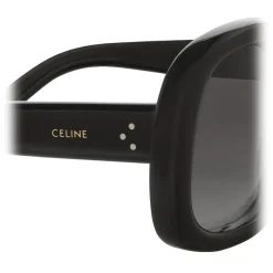 Céline - Round S163 Sunglasses in Acetate - Black - Sunglasses - Céline Eyewear - Avvenice