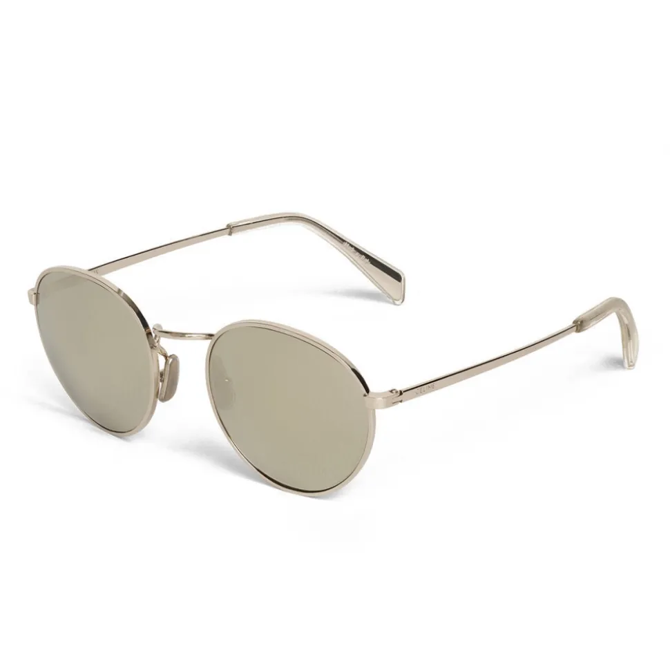 Céline - Round Sunglasses in Metal 06 - Silver - Sunglasses - Céline Eyewear - Avvenice