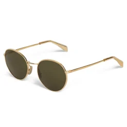 Céline - Round Sunglasses in Metal 06 - Gold Green - Sunglasses - Céline Eyewear - Avvenice