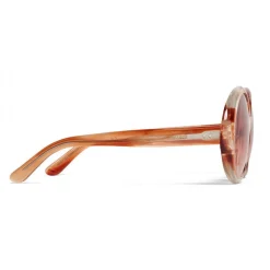 Céline - Round Sunglasses in Acetate - Striped Orange Havana - Sunglasses - Céline Eyewear - Avvenice