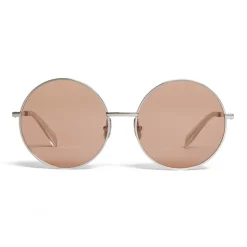 Céline - Round Sunglasses in Metal - Silver - Sunglasses - Céline Eyewear - Avvenice