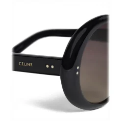Céline - Round Sunglasses in Acetate - Black - Sunglasses - Céline Eyewear - Avvenice