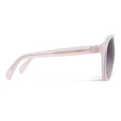Céline - Round Sunglasses in Acetate - Milky Light Pink - Sunglasses - Céline Eyewear - Avvenice