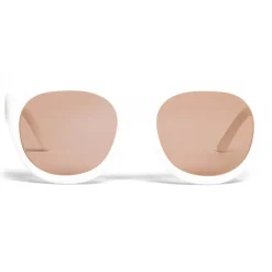 Céline - Round Sunglasses in Acetate - Milky White - Sunglasses - Céline Eyewear - Avvenice
