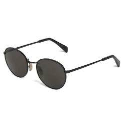 Céline - Round Sunglasses in Metal 06 - Black - Sunglasses - Céline Eyewear - Avvenice
