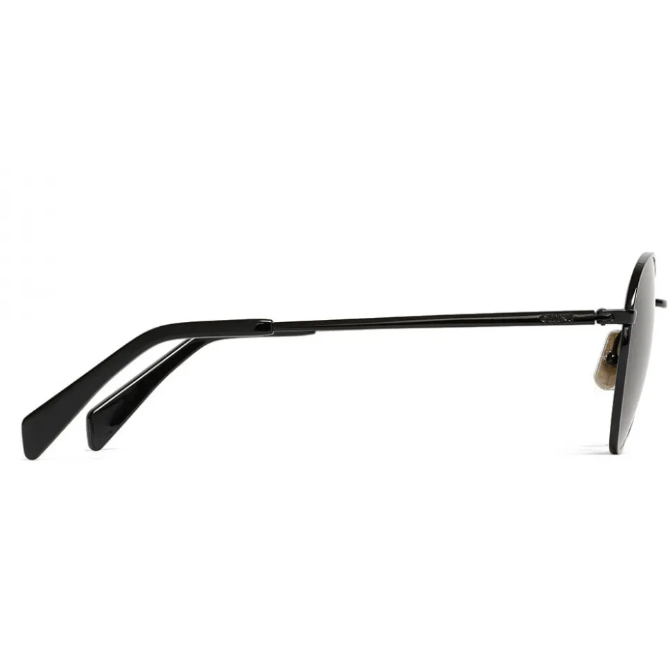Céline - Round Sunglasses in Metal 06 - Black - Sunglasses - Céline Eyewear - Avvenice