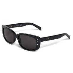 Céline - Square 08 Sunglasses in Acetate - Black Smoke - Sunglasses - Céline Eyewear - Avvenice