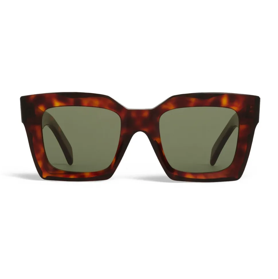 Céline - Square Sunglasses in Acetate - Red Havana - Sunglasses - Céline Eyewear - Avvenice