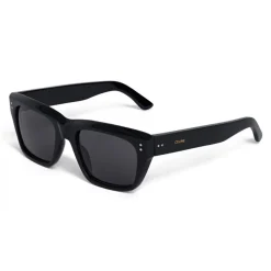 Céline - Square Sunglasses 01 in Acetate - Black Polarized - Sunglasses - Céline Eyewear - Avvenice