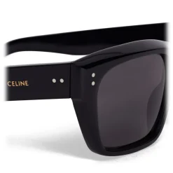 Céline - Square Sunglasses 01 in Acetate - Black Polarized - Sunglasses - Céline Eyewear - Avvenice