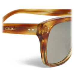 Céline - Square Sunglasses 04 in Acetate - Striped Havana - Sunglasses - Céline Eyewear - Avvenice