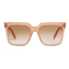 Céline - Square Sunglasses in Acetate - Milky Antique Pink - Sunglasses - Céline Eyewear - Avvenice