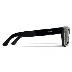 Céline - Square Sunglasses 02 in Acetate with Crystals and Metal - Black - Sunglasses - Céline Eyewear - Avvenice