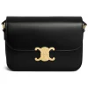 Céline - Teen Triomphe Bag in Shiny Calfskin - Black Leather - Bag - Céline Exclusive Collection - Avvenice