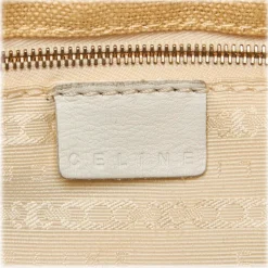 Céline Vintage - Canvas Tote Bag - Brown Beige - Leather and Fabric Handbag - Luxury High Quality - Avvenice