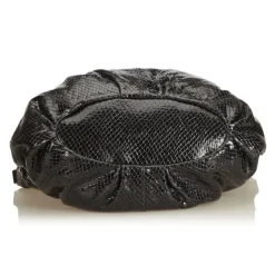 Céline Vintage - Embossed Patent Leather Satchel Bag - Black - Patent Leather Handbag - Luxury High Quality - Avvenice