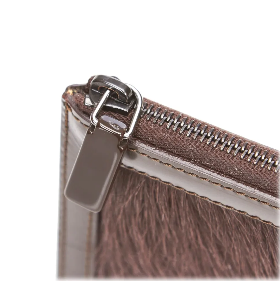 Céline Vintage - Fur Pouch Bag - Black - Leather Handbag - Luxury High Quality - Avvenice