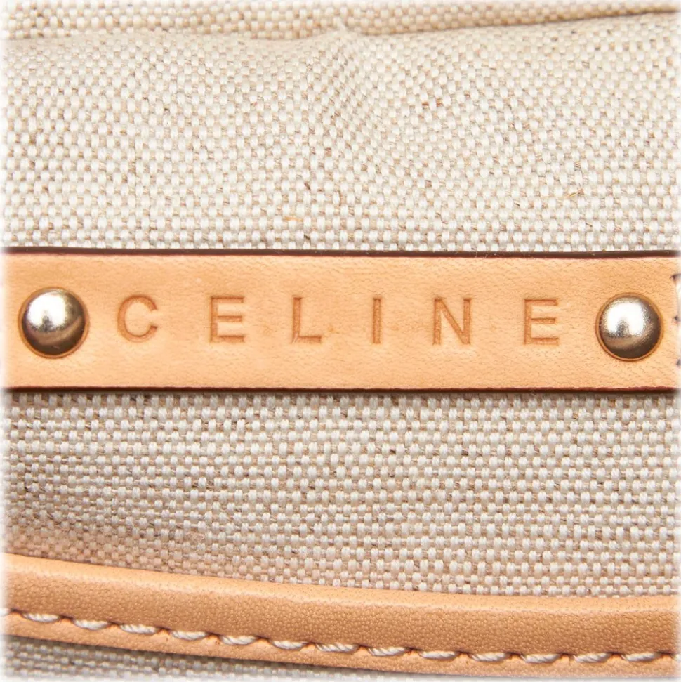 Céline Vintage - Jacquard Crossbody Bag - White Ivory - Leather Handbag - Luxury High Quality - Avvenice
