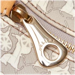 Céline Vintage - Jacquard Crossbody Bag - White Ivory - Leather Handbag - Luxury High Quality - Avvenice