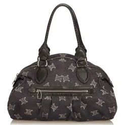 Céline Vintage - Jacquard Macadam Shoulder Bag - Gray - Leather and Fabric Handbag - Luxury High Quality - Avvenice