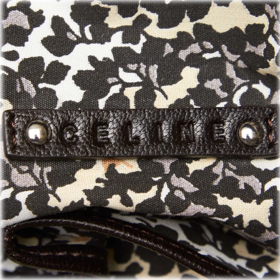 Céline Vintage - Jacquard Macadam Shoulder Bag - Gray - Leather and Fabric Handbag - Luxury High Quality - Avvenice