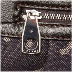 Céline Vintage - Jacquard Macadam Shoulder Bag - Gray - Leather and Fabric Handbag - Luxury High Quality - Avvenice