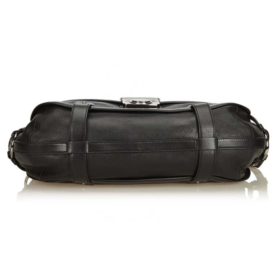 Céline Vintage - Leather Satchel Bag - Black - Leather Handbag - Luxury High Quality - Avvenice