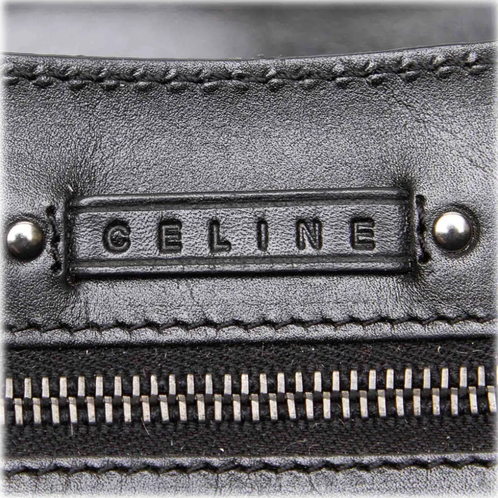 Céline Vintage - Leather Satchel Bag - Black - Leather Handbag - Luxury High Quality - Avvenice