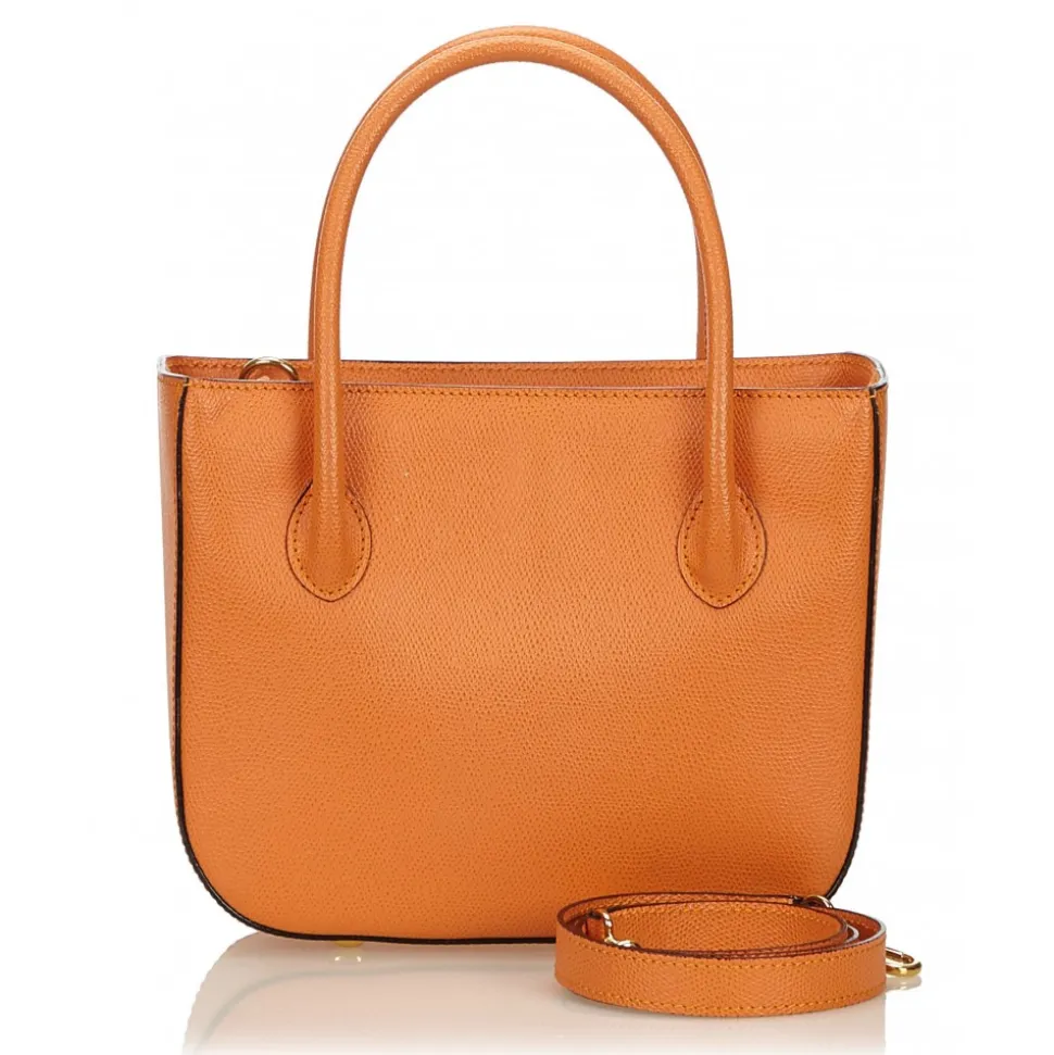 Céline Vintage - Leather Satchel Bag - Orange - Leather Handbag - Luxury High Quality - Avvenice