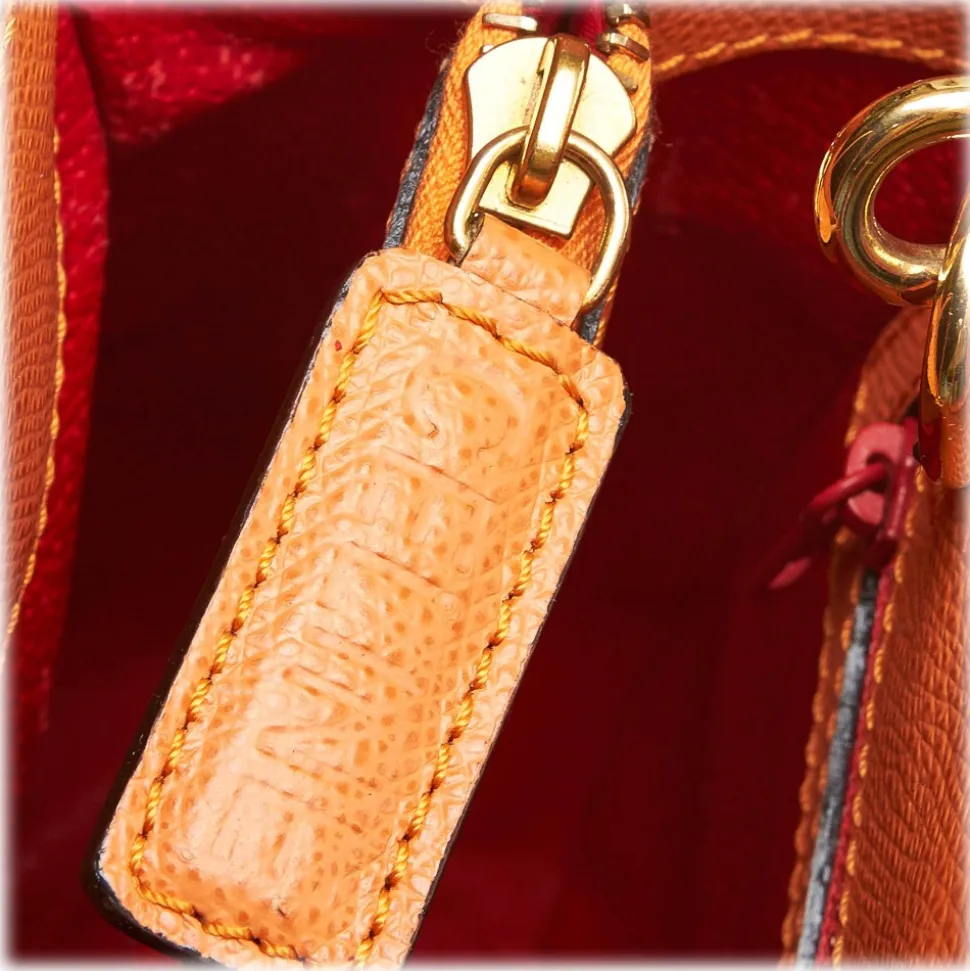 Céline Vintage - Leather Satchel Bag - Orange - Leather Handbag - Luxury High Quality - Avvenice