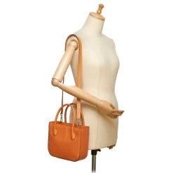 Céline Vintage - Leather Satchel Bag - Orange - Leather Handbag - Luxury High Quality - Avvenice