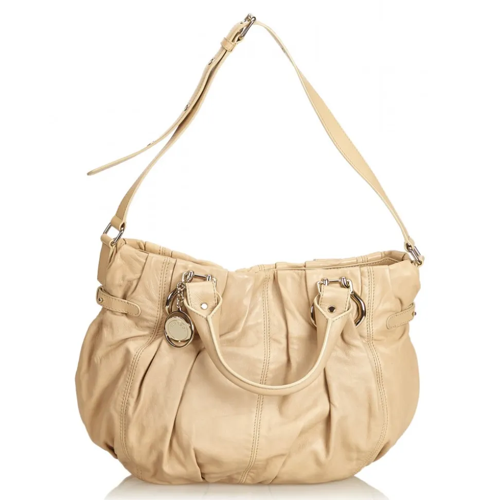 Céline Vintage - Leather Satchel Bag - Brown Beige - Leather Handbag - Luxury High Quality - Avvenice