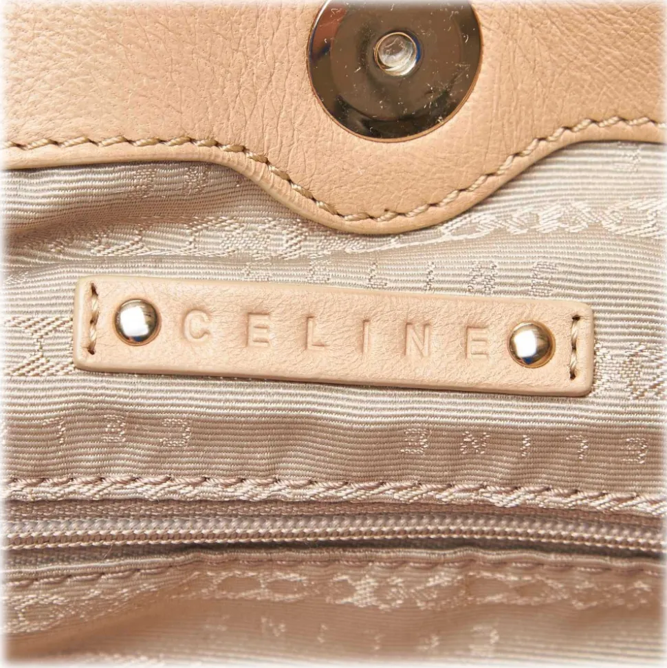 Céline Vintage - Leather Satchel Bag - Brown Beige - Leather Handbag - Luxury High Quality - Avvenice