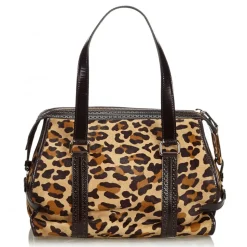 Céline Vintage - Leopard Print Pony Hair Shoulder Bag - Brown Leopard - Leather Handbag - Luxury High Quality - Avvenice
