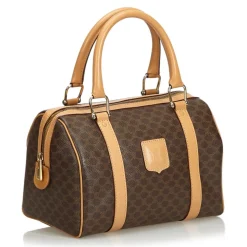 Céline Vintage - Macadam Boston Bag - Brown - Leather Handbag - Luxury High Quality - Avvenice