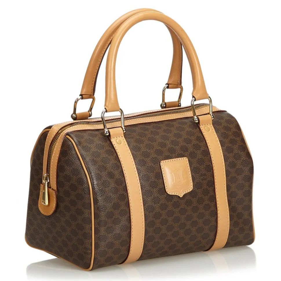 Céline Vintage - Macadam Boston Bag - Brown - Leather Handbag - Luxury High Quality - Avvenice