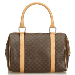 Céline Vintage - Macadam Boston Bag - Brown - Leather Handbag - Luxury High Quality - Avvenice