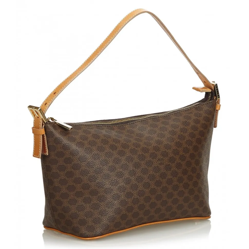 Céline Vintage - Macadam Canvas Baguette Bag - Brown - Leather Handbag - Luxury High Quality - Avvenice